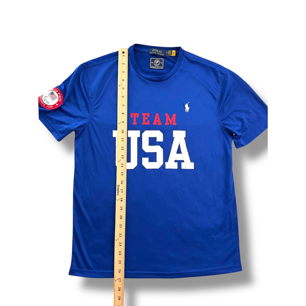 Polo Ralph Lauren Men's S Team USA Olympic Paralympic Official TShirt Blue - Picture 4 of 9